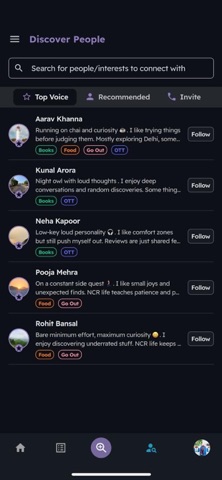 Recofrend iPhone screenshot
