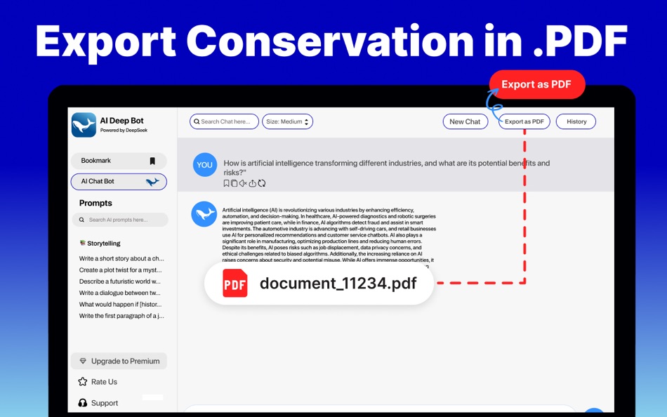 #3. AI Deep Chatbot: AI Assistant (macOS) 게시자: Touheed Ahmad
