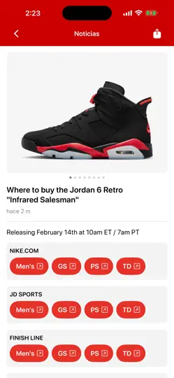 Captura de pantalla de J23 - Fechas De Lanzamiento en iPhone 4
