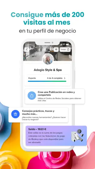 Captura de pantalla de Booksy Biz: For Businesses en iPhone 5