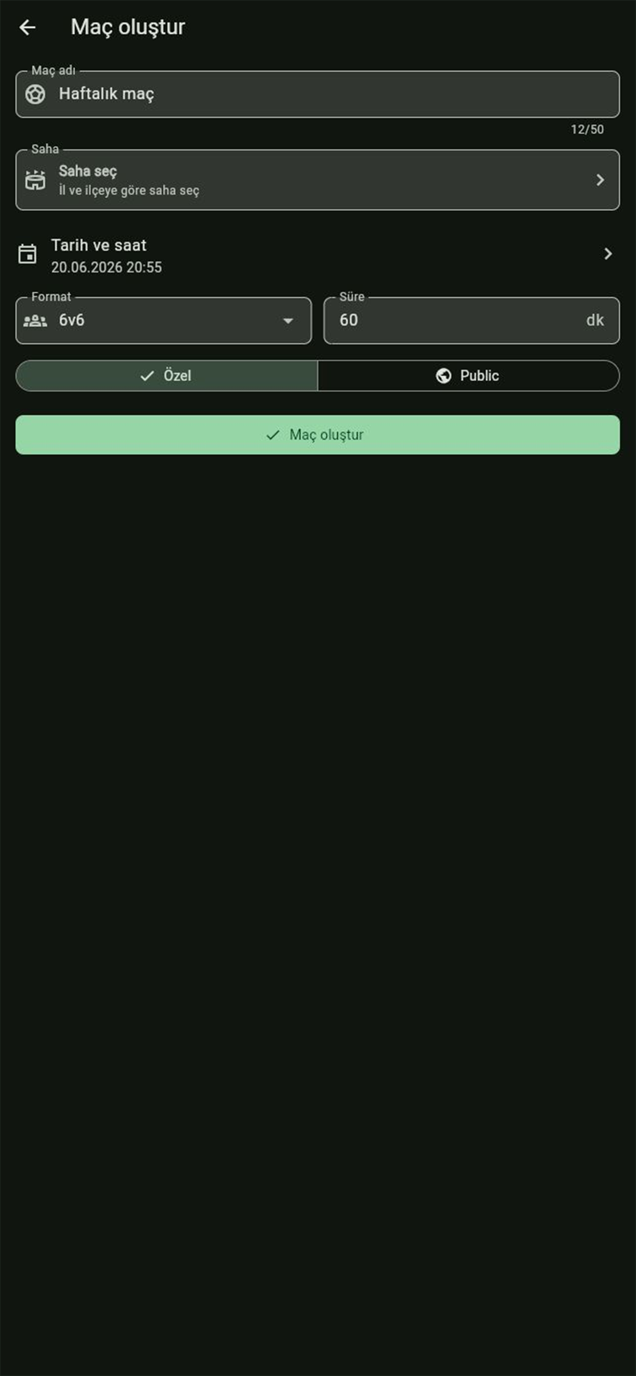 MaçVar Halısaha screenshot 7