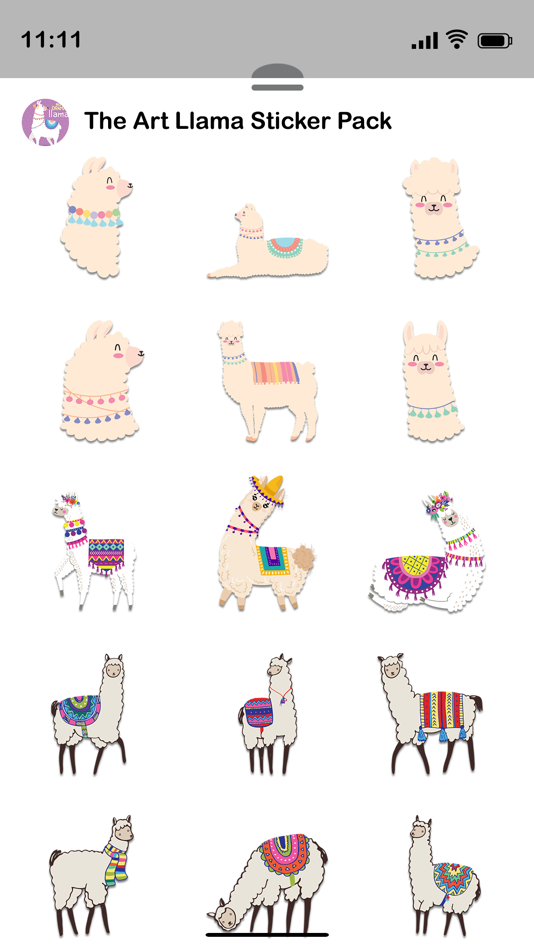 #3. The Art Llama Stickers Pack (iOS) 由: Neeraj .