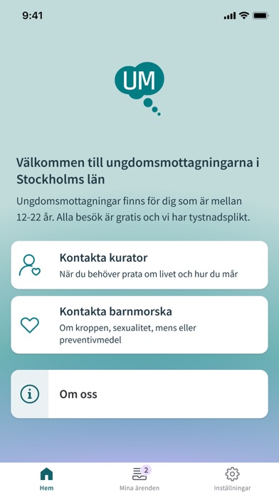 Ungdomsmottagningar Sthlms län iPhone screenshot 1