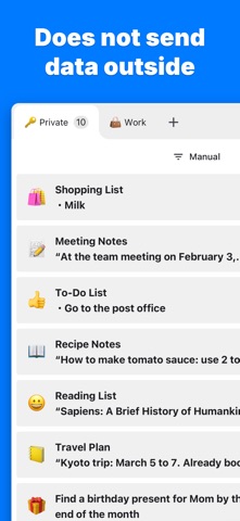 Simple Notes - Take notes iPhone screenshot