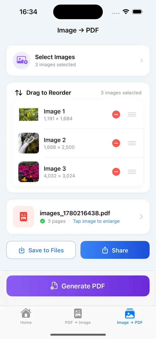 Screenshot #3 pour PDF Image Tool