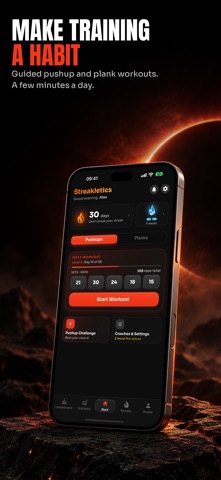 Pushups Counter – Streakletics screenshot 1