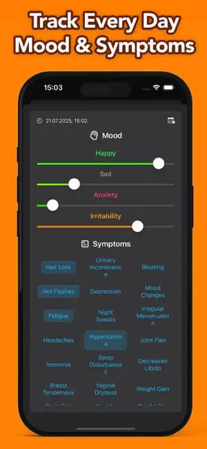 Menopause Symptoms Tracker screenshot 2