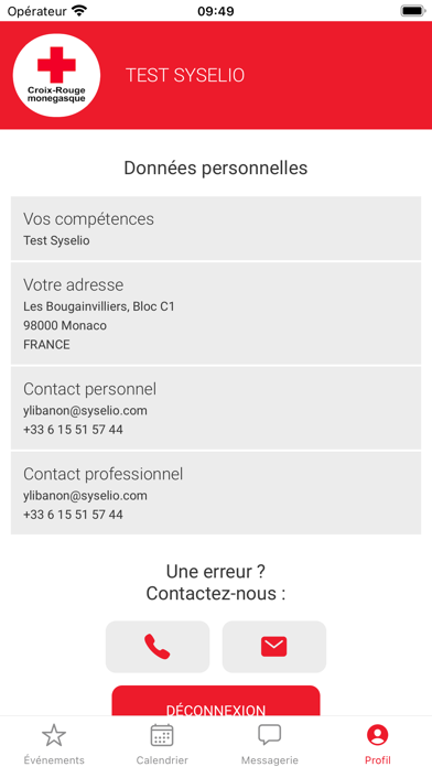 Gestion des activités Screenshot