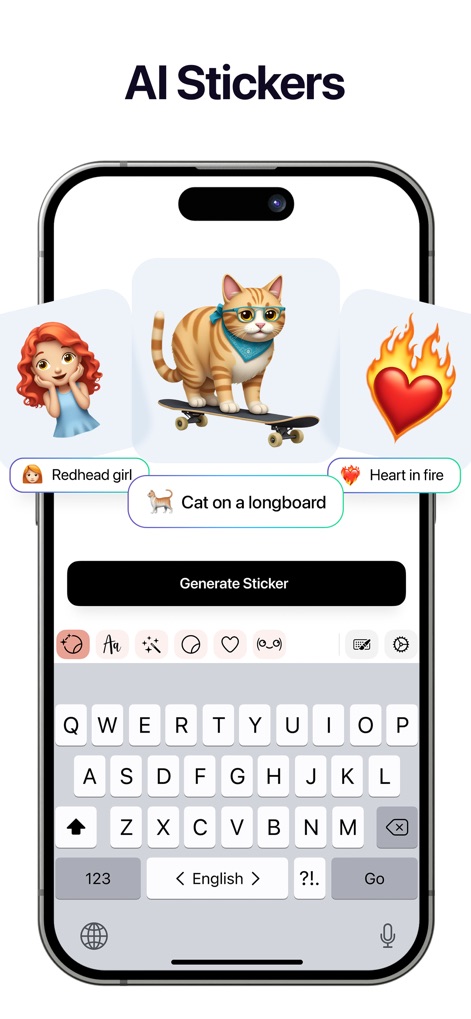 Fonts Art: Keyboard for iPhone - Expressive AI Stickers
