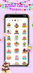 Happy Birthday Cake Sticker screenshot #3 for iPhone