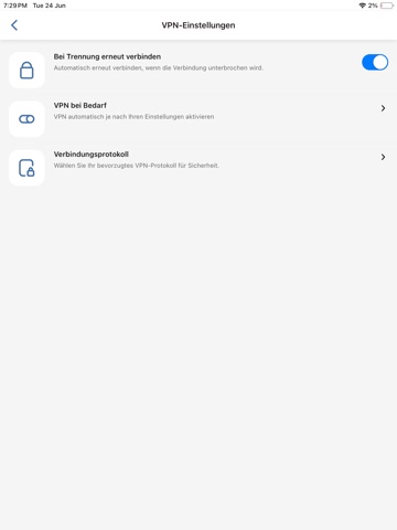 AviteoVPN iPad screenshot