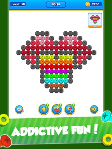 Nut n Bolt Color Sorting Game iPad screenshot