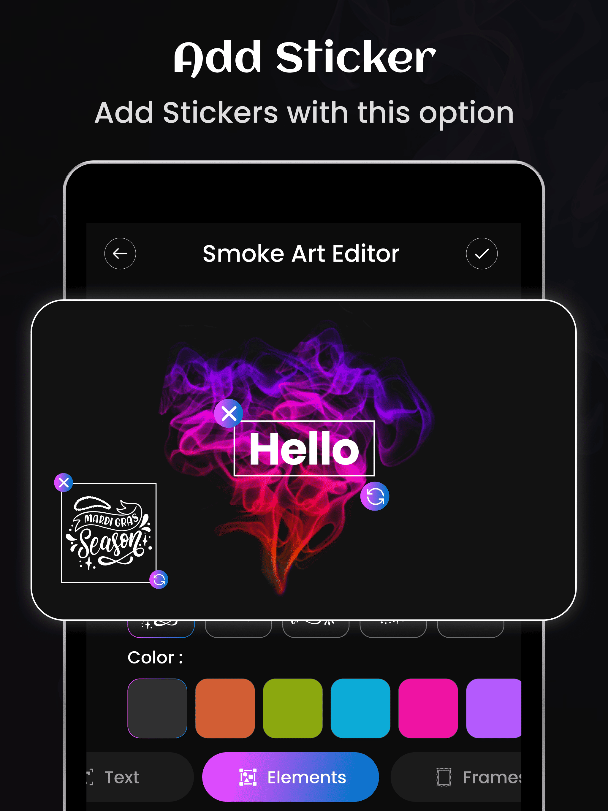 AI Smoke Name Photo Art Editor