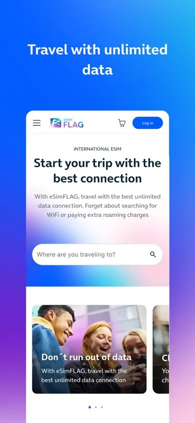 eSimFLAG - eSIM for travel screenshot 1