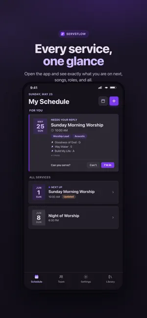 ServeFlow: Worship Planner screenshot 1