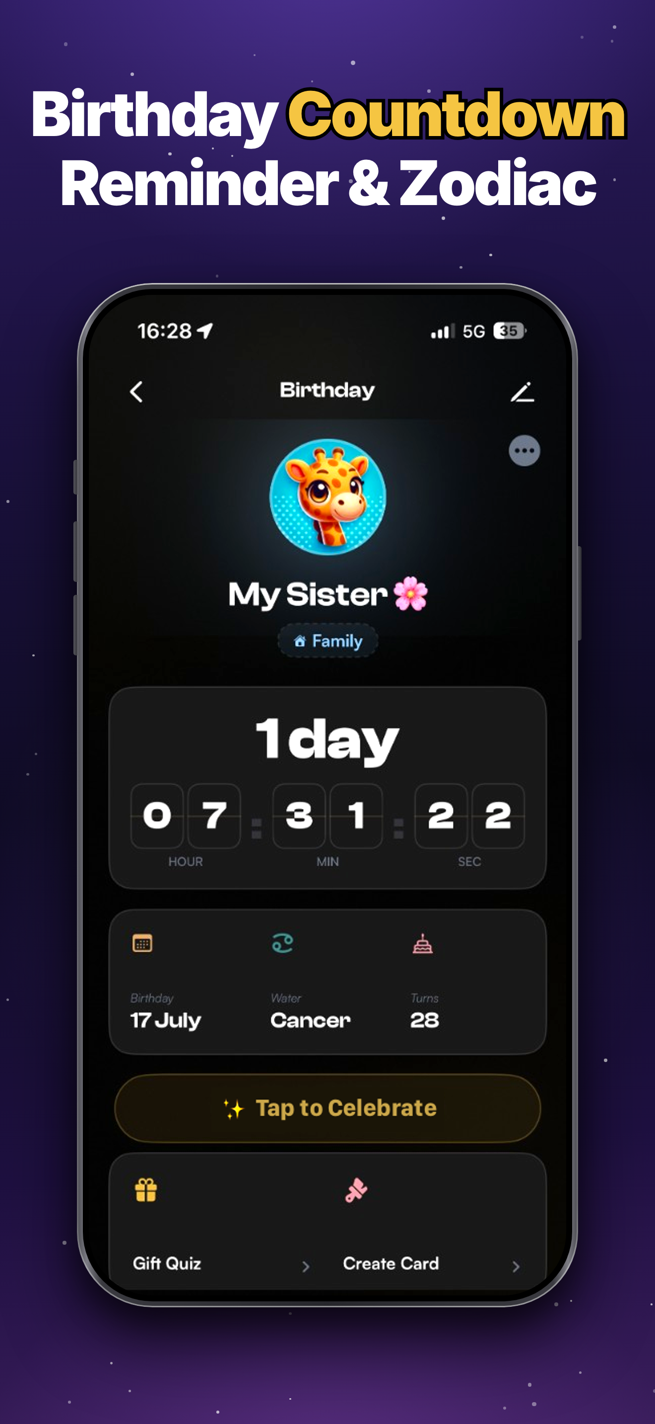 Birthday Reminder: Sky of Star screenshot 4