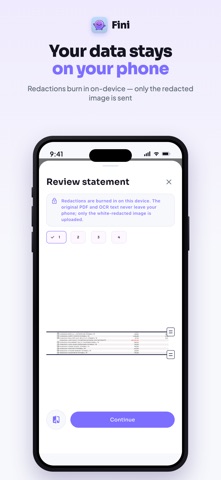 Fini: AI Budget & Expense iPhone screenshot