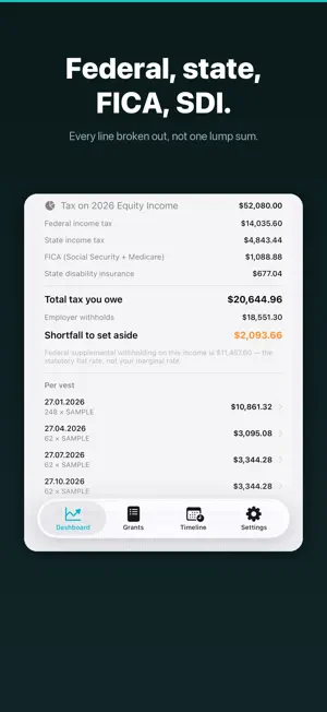 RSU Tax Calculator: VestClear screenshot 2