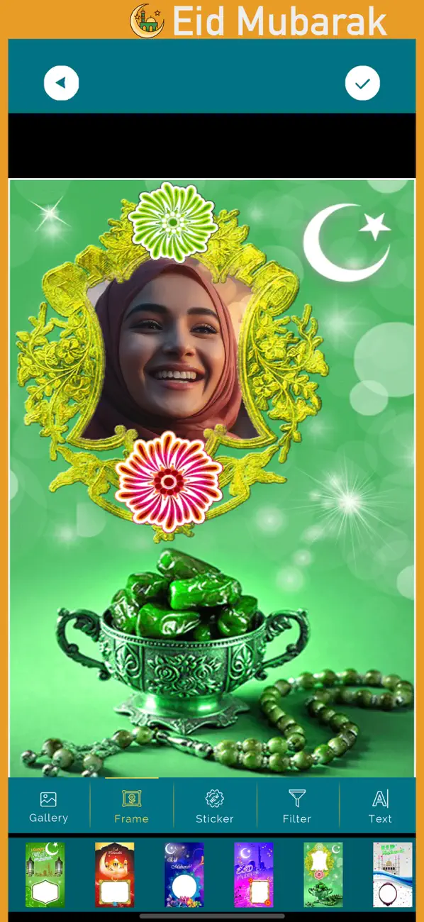 Screenshot #3 pour Eid Mubarak Cam : Islamic Fest