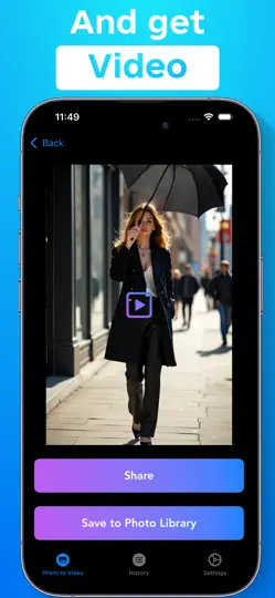 Captura de pantalla de My Video AI - Image To Video en iPhone 5