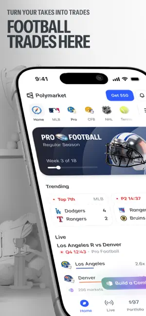 Polymarket: Trade Live Sports screenshot 2