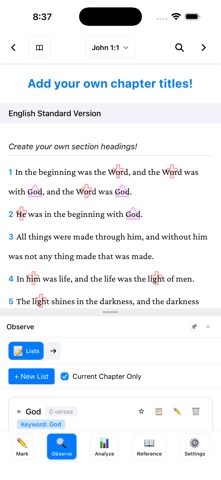 BibleMarker iPhone screenshot