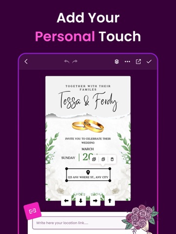 Invitation Maker - Card Maker iPad screenshot