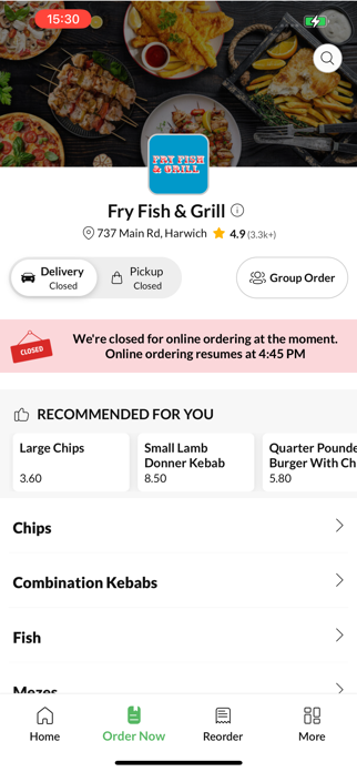 Fry Fish & Grill. Screenshot 2 of 4
