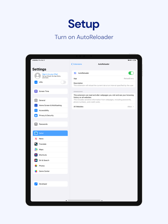 Auto Reloader: Page Refresher iPad screenshot