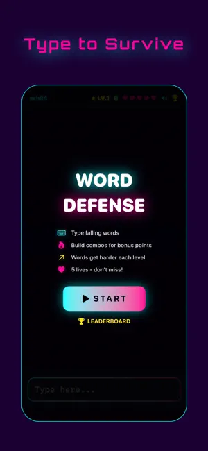 word defense - drop the word screenshot 1