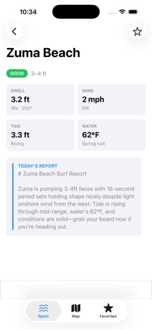 Swello Surf Report screenshot