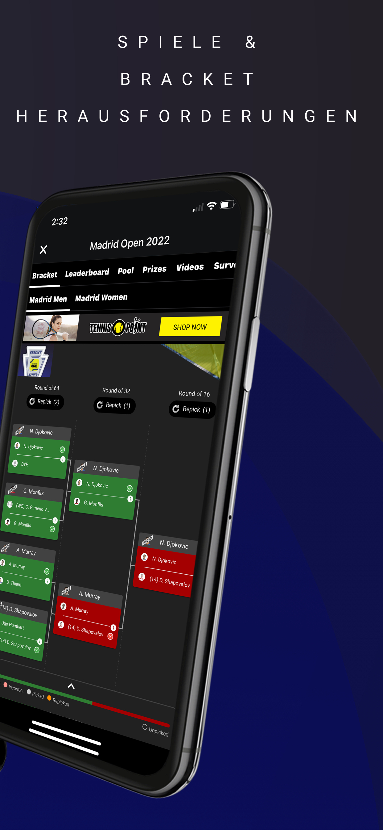 TennisONE - Tennis Live Scores