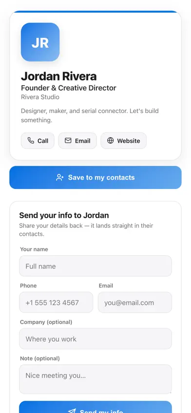 Shuffl: Digital Business Card screenshot 2