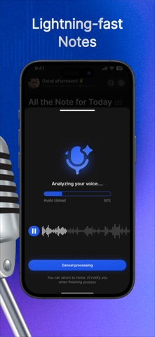 NoteFlow AI: Voice & Meetings iPhone screenshot
