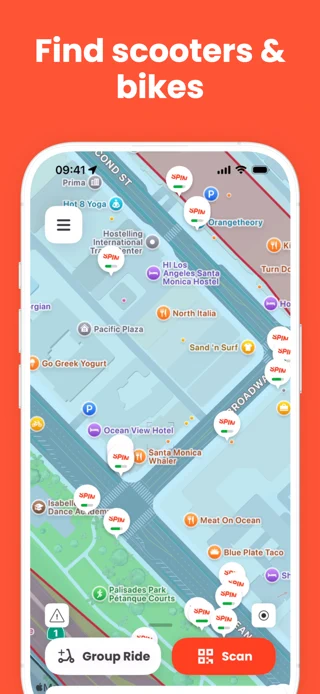 Spin — Electric Scooters App Store search result