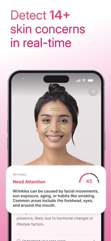 Glamora: AI Skin Scanner iPhone screenshot