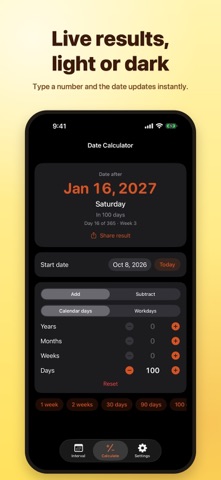 Date Calculator: Day Counter Screenshot 5 of 5
