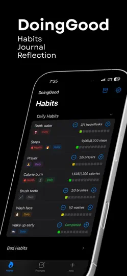 Capture d'écran de Habit Tracker: DoingGood sur iPhone 1