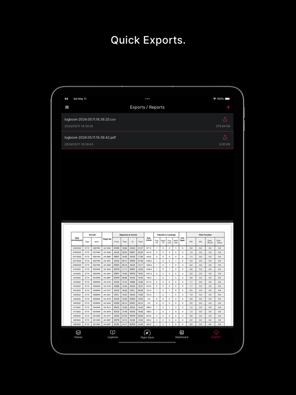 FlightGauge iPad screenshot 5 - Utilities app