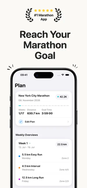 Marathon Training Plans: Runly screenshot 1
