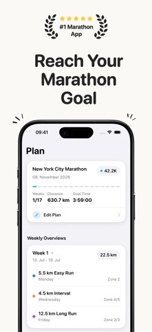 Marathon Training Plans: Runly Screenshot 1 of 9