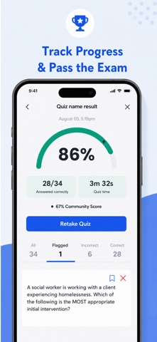 ASWB BSW Exam Prep 2026 iPhone screenshot