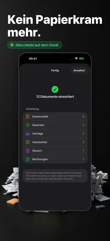 Papierfrei – Papierkram ordnen screenshot 1 of 7