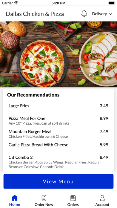 Dallas Chicken & Pizza Screenshot