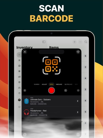 Inventory Control with Scanner iPad screenshot