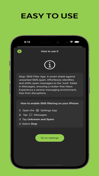 Stop: SMS Filter Screenshot