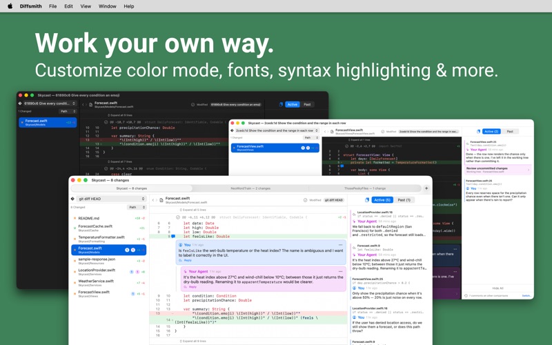 Diffsmith - Code Review Studio iPhone screenshot