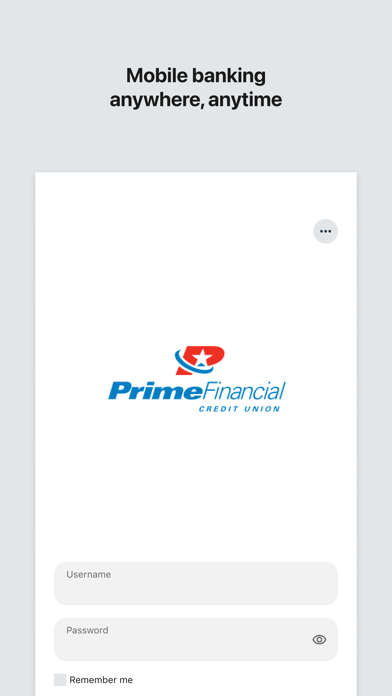 Prime Financial CU Mobile Screenshot