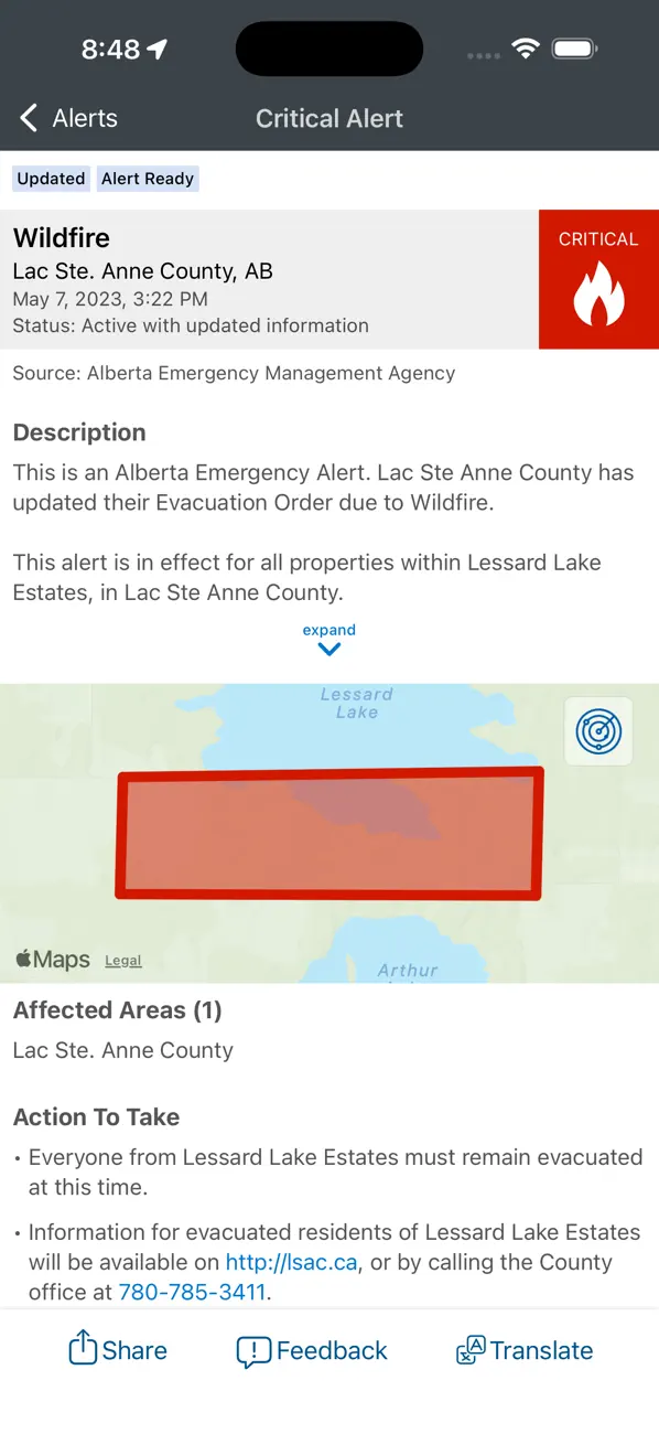 Screenshot #3 pour Alberta Emergency Alert