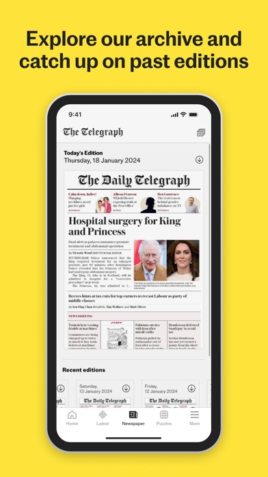 The Telegraph: UK & World News Screenshot